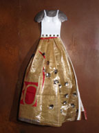Sail dress | 55" x 36" x 14" Forged steel and recycled racing sail