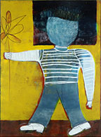 A Flower for You | 30" x 22" Oil on paper on board