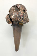 Ice Cream Cone 2 | 15" x 15" x 7" Forged and fabricated copper