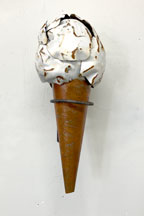 Ice Cream Cone 3 | 15" x 15" x 7" Forged and fabricated steel