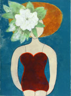 Big Hat | 30" x 22" x 1 1/2" Oil on paper on board