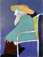 Old guy | 30" x 22" x 1 1/2" Oil on paper on board