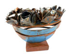 Flowers afloat | 12" x 12" x 5" steel and copper